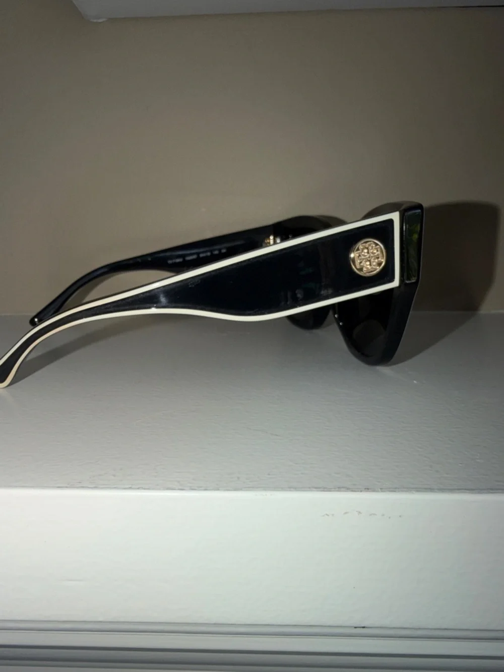 Tory Burch Black Sunglasses with White Trim - Women's - Picture 7 of 9